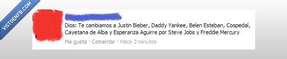 cayetana,freddie mercury,dios,cospedal,steve jobs,justin bieber,belen esteban,daddy yankee