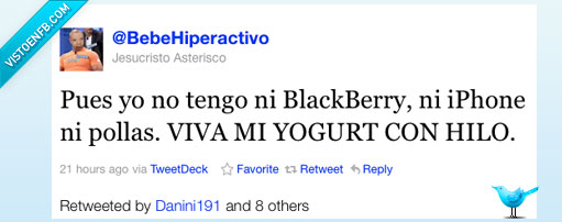Blackberry,Iphone,yogur,móvil