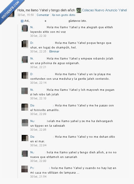 anuncio,Yahel,Cola-Cao,estado,conversación,canario,acento