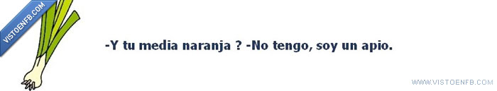 media naranja,amor,apio