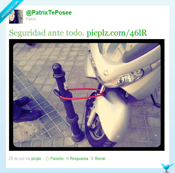 seguridad,tonto,twitter,moto,candado