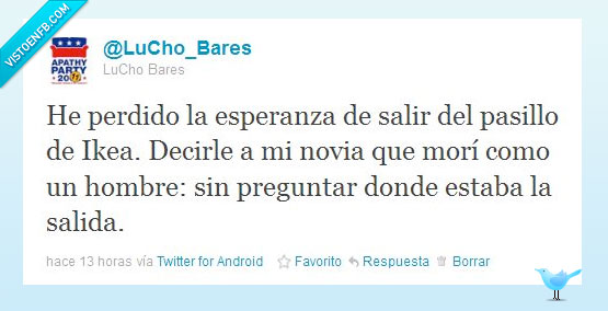 morir,salida,ikea,novia