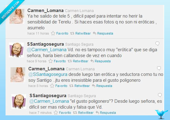 carmen lomana,santiago segura,twitter