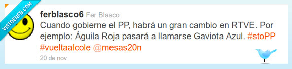 PP,águila roja,RTVE,rajoy,azul,tweet
