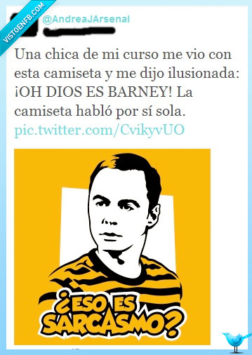 barney,BBT,Sheldon Cooper,tweet,camiseta