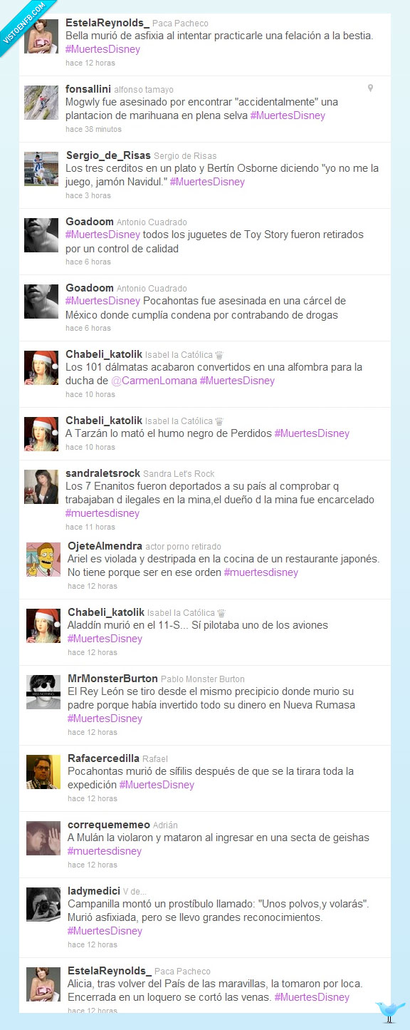 #muertesdisney,muertesdisney,muertes,twitter,disney,cabrones