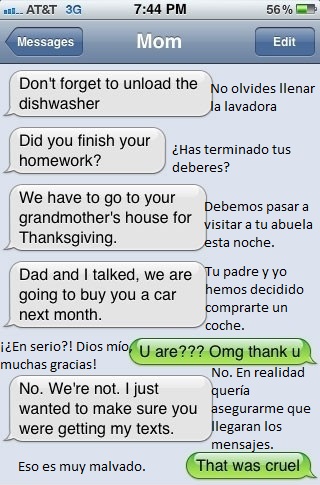 ordenes,coche,conversación,whatsapp,Trollmom