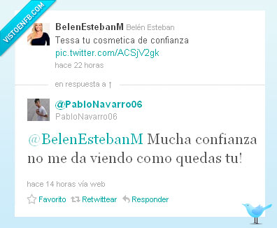 Belen esteban,cosmética,fail,twitter,respuesta,troll,trolear