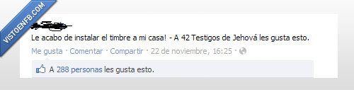 timbre,testigos de jehová,instalar