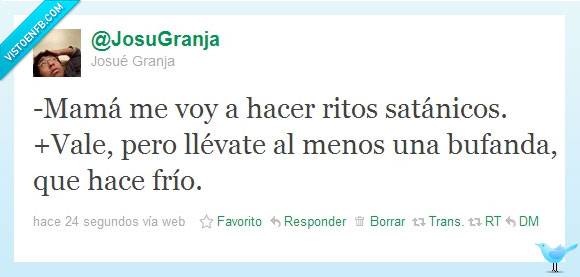 rituales,satánicos,madres,twitter,bufanda