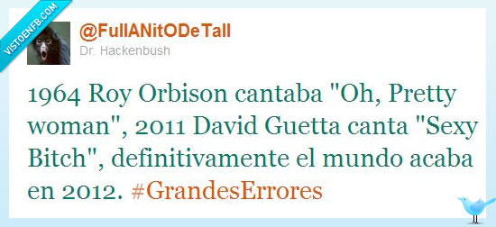 música,canción,Roy Orbison,David Guetta,2012,fin