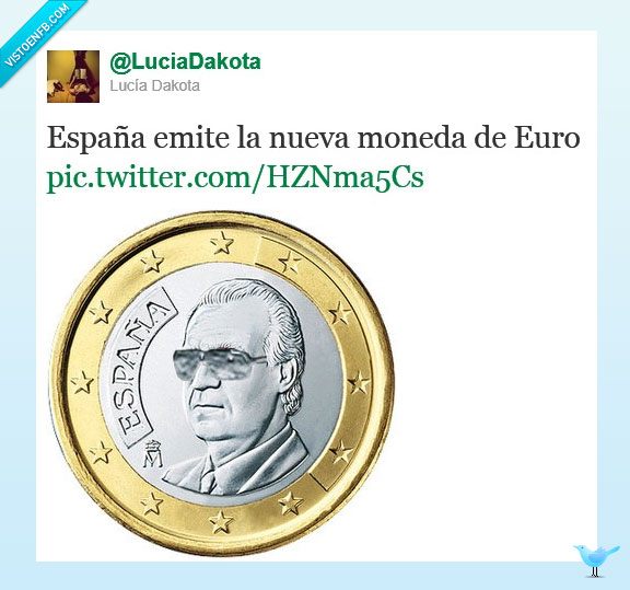 rey,gafas,euro,moneda