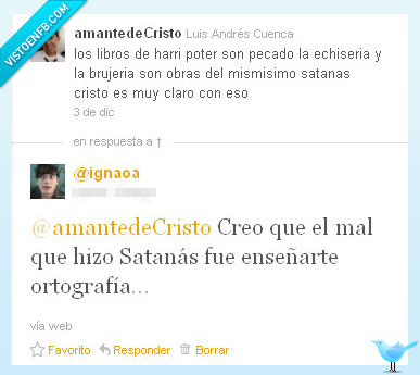ortografía,amante de cristo,twitter