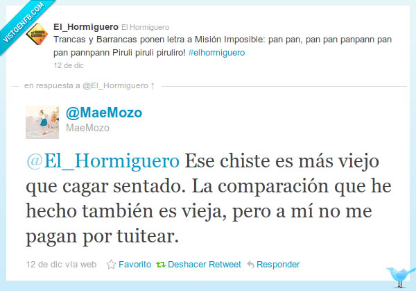 sentado,cagar,twitter,misión imposible,viejo,el hormiguero