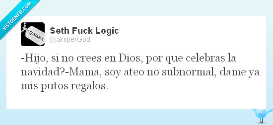 Navidad,Dios,Ateo,Fiestas,Regalos,Twitter