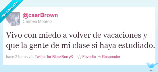 clase,estudiar,vacaciones,miedo,twitter