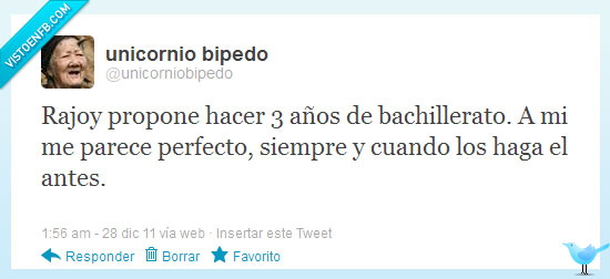 3 años,bachillerato,rajoy