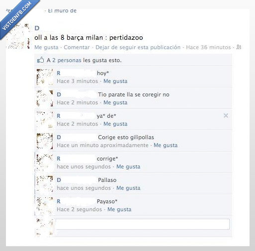 facebook,faltas de ortografía