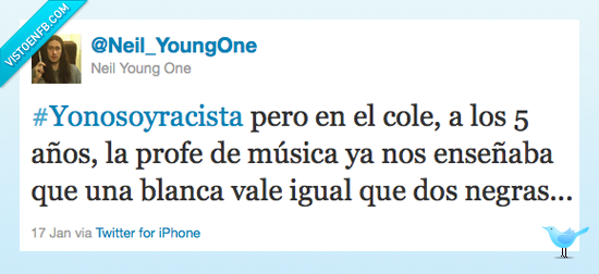 musica,notas,profe,2 blancas,negra,cole,yo no soy racista