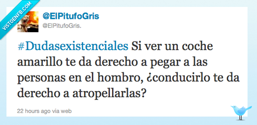 Tweet,coche,amarillo,golpear,personas