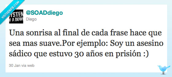 sádico,asesino,twitter,suave,frase,sonrisa