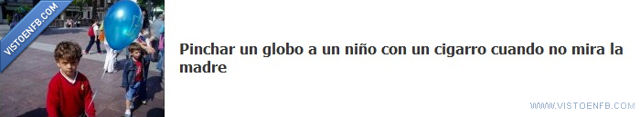 facebook,niño,globo,pinchar,cigarro