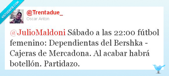 Bershka,Mercadona,Futbol,Partido,Twitter
