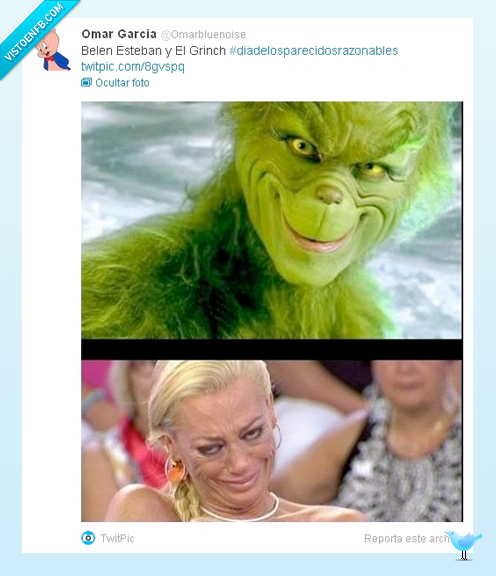 Belen Esteban,Grinch,#diadelosparecidosrazonables,twitter,@Omarbluenoise