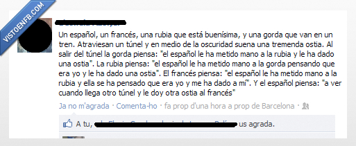 túnel,rubia,francés,español,chiste