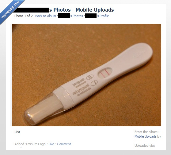 test,embarazo,facebook,mierda