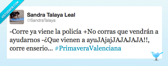 twitter,policía,Primavera valenciana,abuso