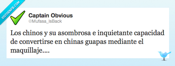fake,mentir,guapas,chinas,twitter,maquillaje,chinos