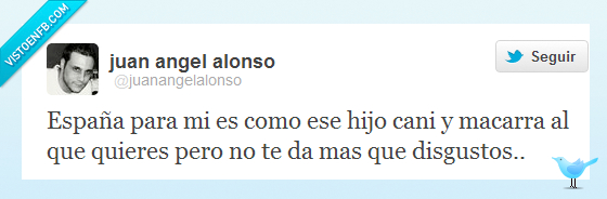 disgustos,querer,cani,españa,twitter