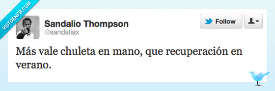 Chuletas,Verano,Aprobado,Twitter,Humor,Rima,Refran,Estudios