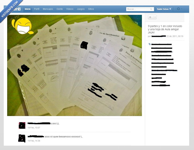 partes,mierda,sociedad,joven,incidencias,hojas,tuenti,tontaco