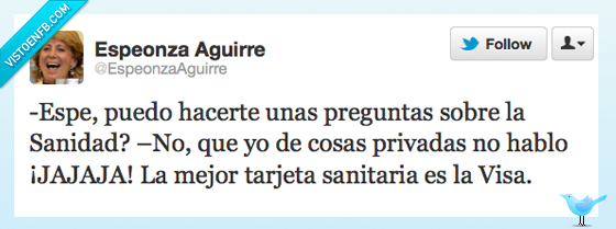 pregunta,visa,sanitaria,tarjeta,privada,sanidad,Espeonza,Twitter