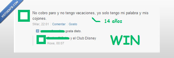 trabajo,vacaciones,paro,Disney,niño,14 años