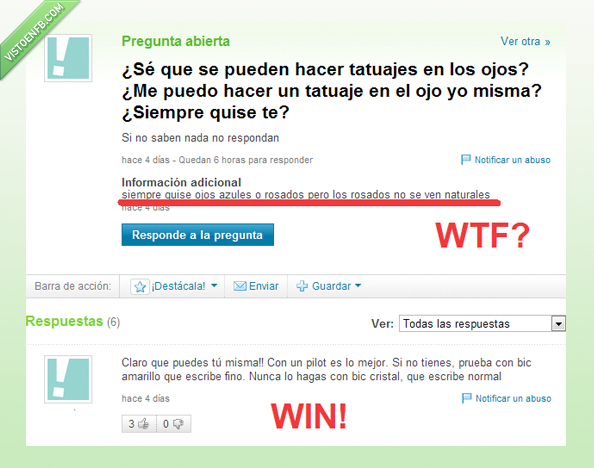yahoo answers,boli,bic,ojos,tatuaje
