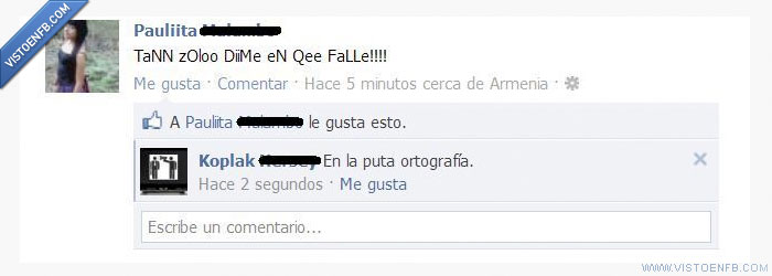facebook,ortografia,error