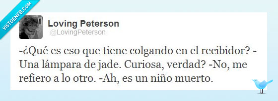 humor negro,niño,lámpara,diálogo