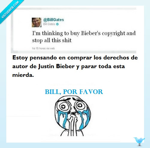 Derechos de autor,Justin Bieber,Bill Gates