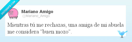 twitter,buen mozo,abuela,rechazo