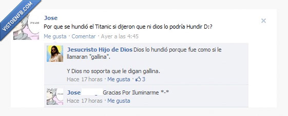 dios,reto,titanic,hundimiento,hundir,ni dios,gallina