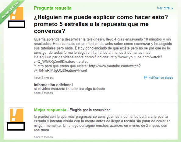 telequinesis,troll,yahoo respuestas,ingenuo,correr,puerta,cerrada,mente,abrir