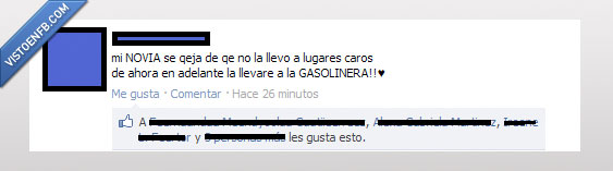 lugares caros,novia,facebook,gasolina,gasolinera