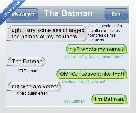 contactos,batman,chat,iphone