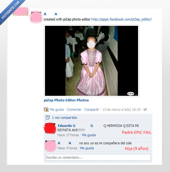 padre,distraído,9 años,Epic Fail,foto,otra,compañera,clase