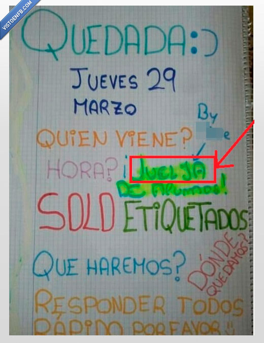 Huelga,juelja,mis ojos,faltas,ortografía,quedada