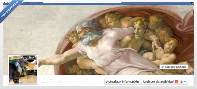 comer,biografía,portada,creacion de adan,gato,timeline,dar