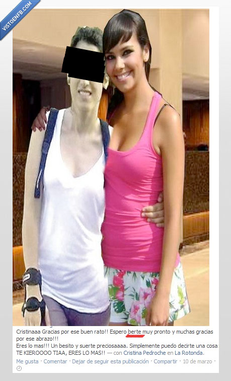 Cristina,pedroche,gracias,berte,te kiero,te amo